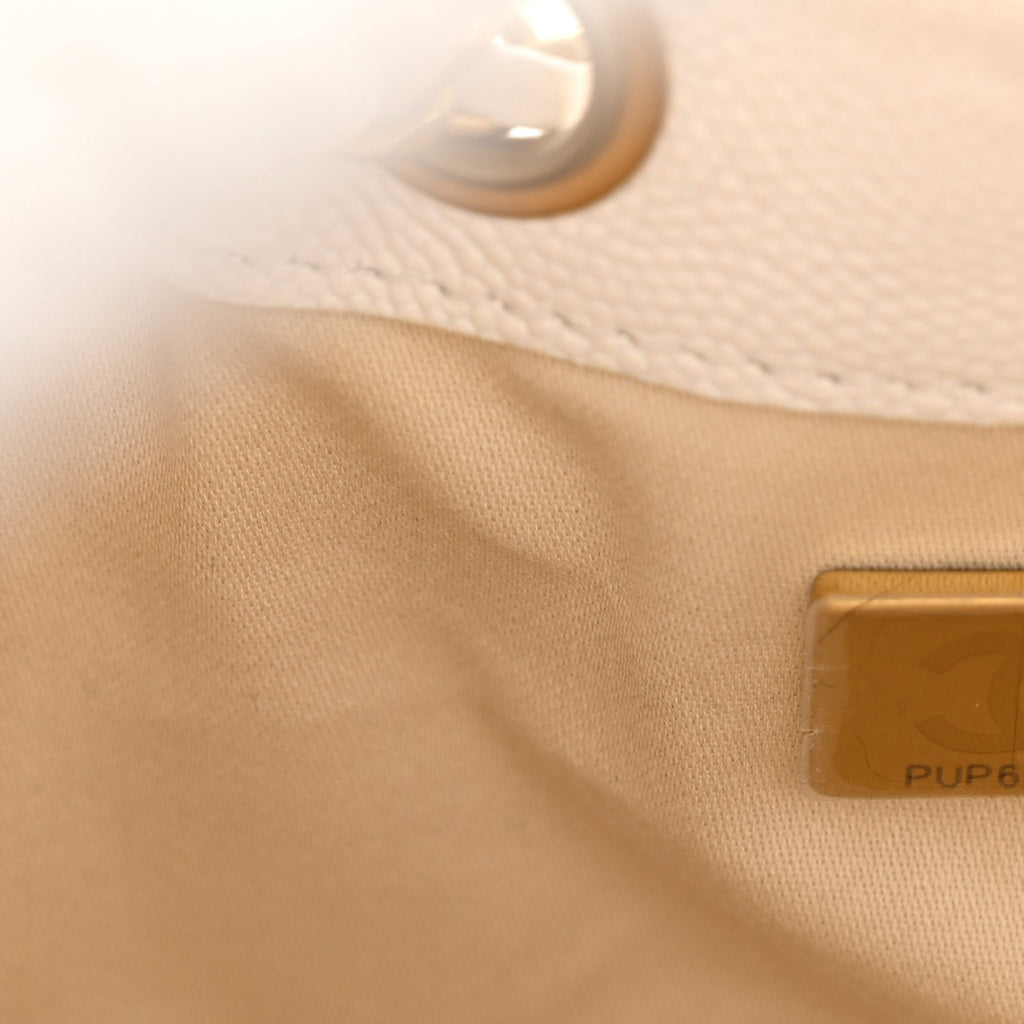 Caviar Quilted Small Chanel 25 Handbag White
