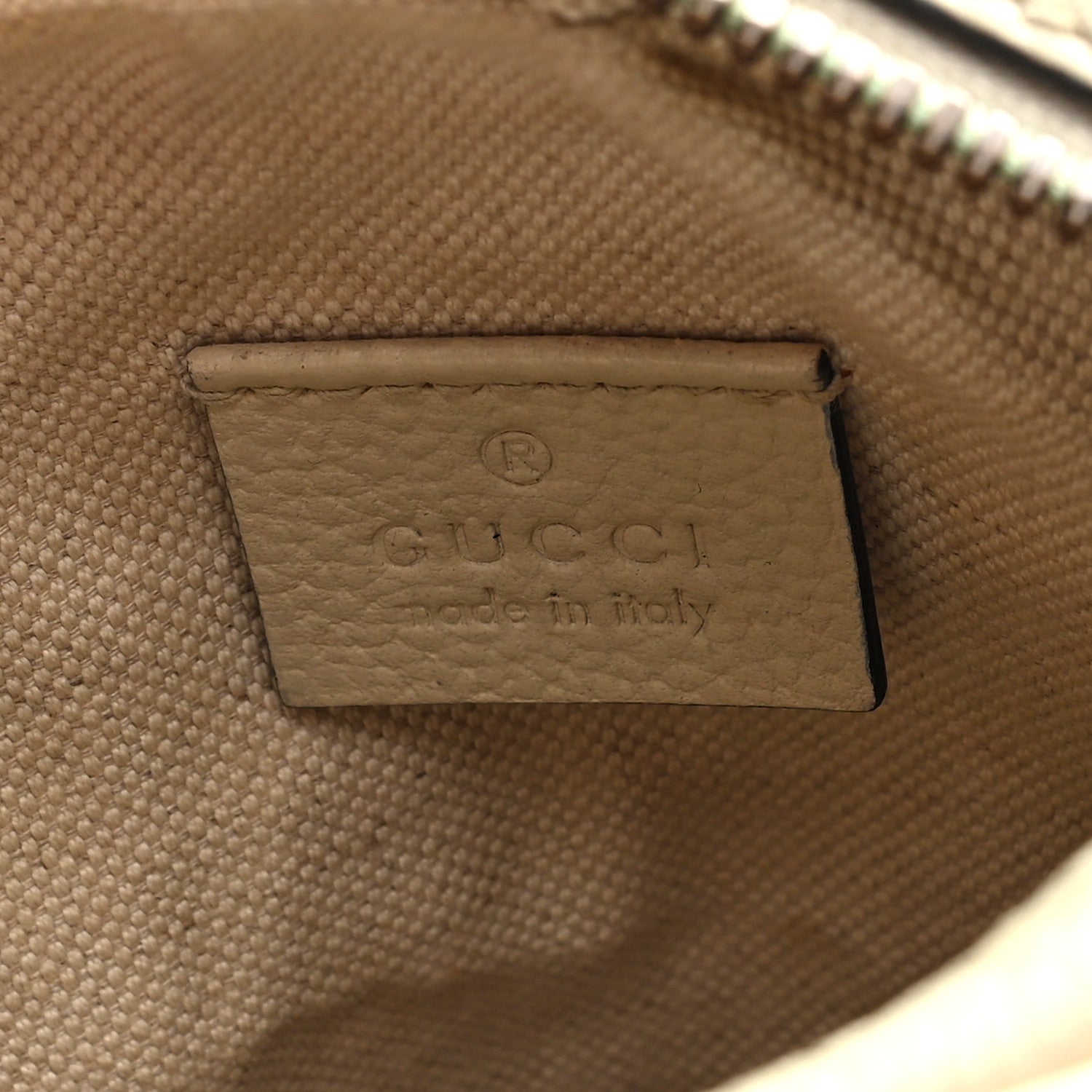 Grained Calfskin Mini Logo Messenger Bag White