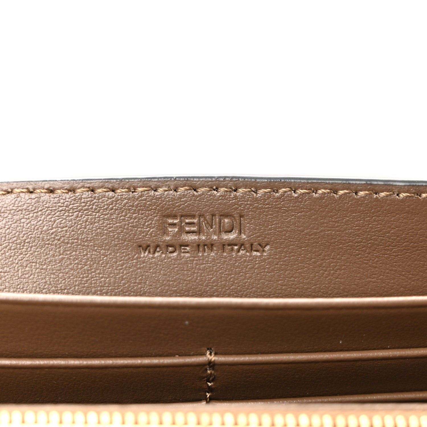Vitello Soft F is Fendi Bi-Color FF 1974 Embossed Continental Envelope Wallet On Chain Maya Black