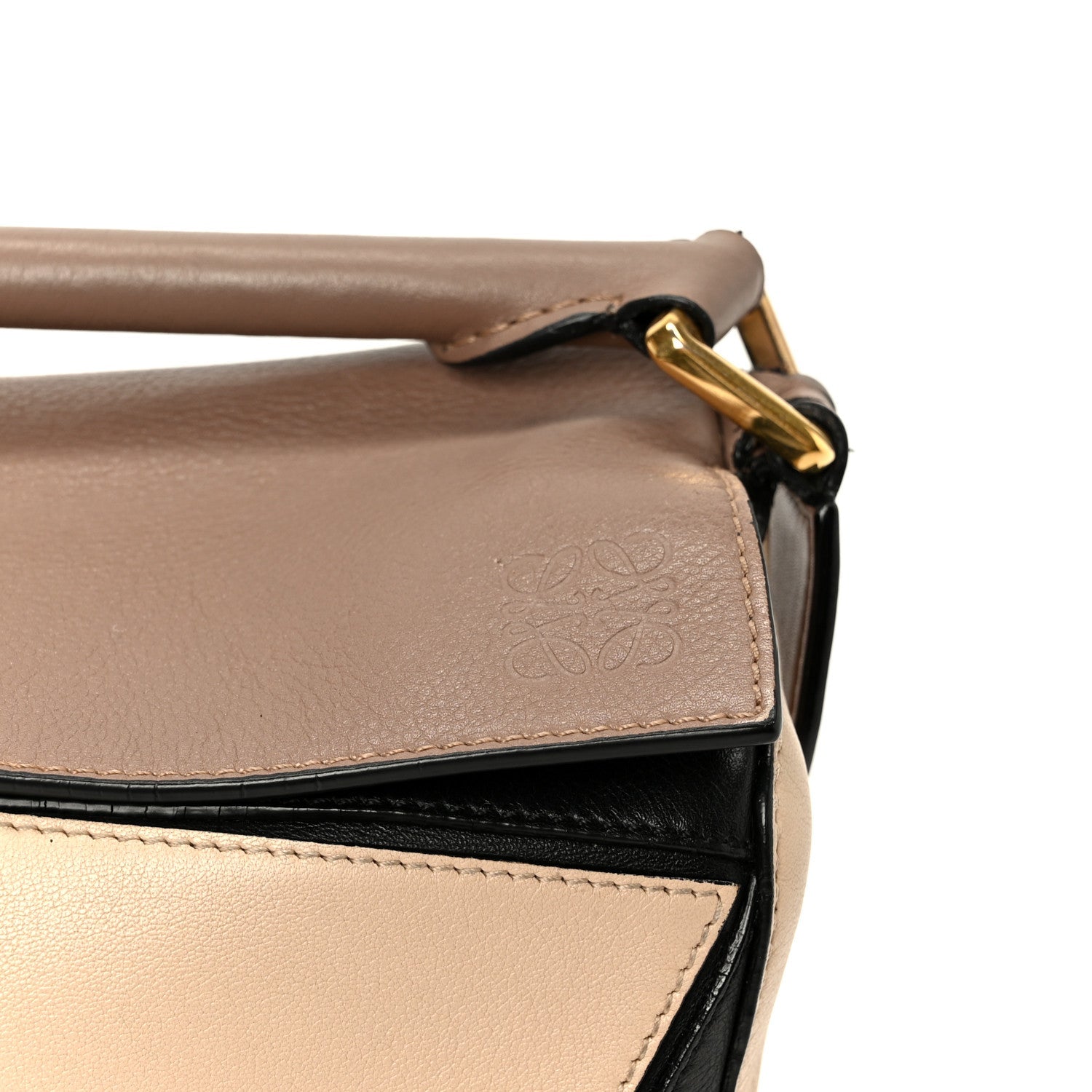 Calfskin Small Puzzle Bag Sand Hazelnut Ash