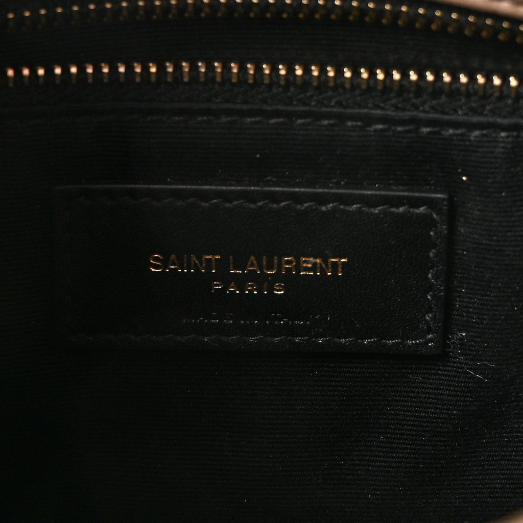 Lambskin Quilted Toy Loulou Puffer Monogram Chain Satchel Dark Beige