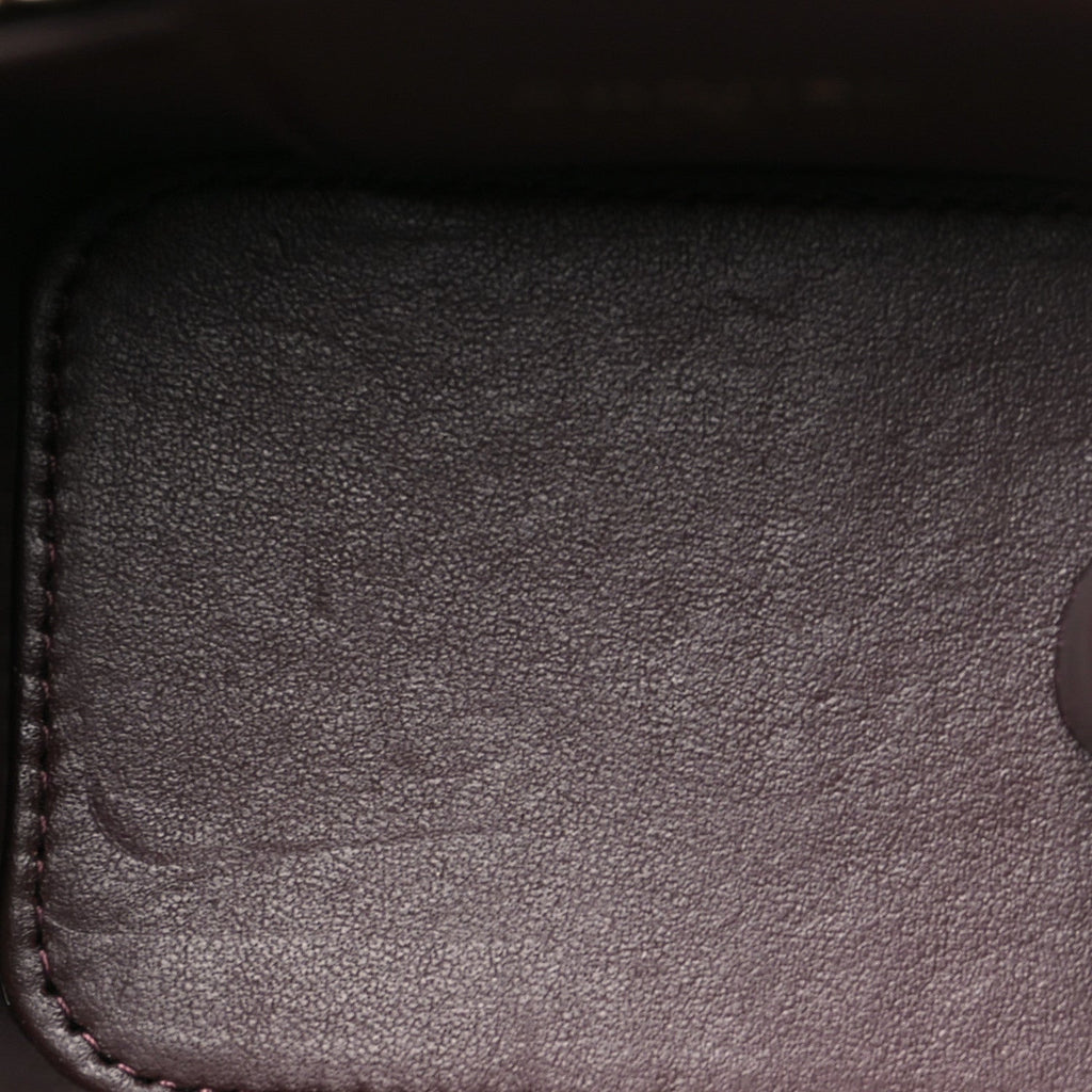 Caviar Quilted Mini Vanity Case With Chain Black