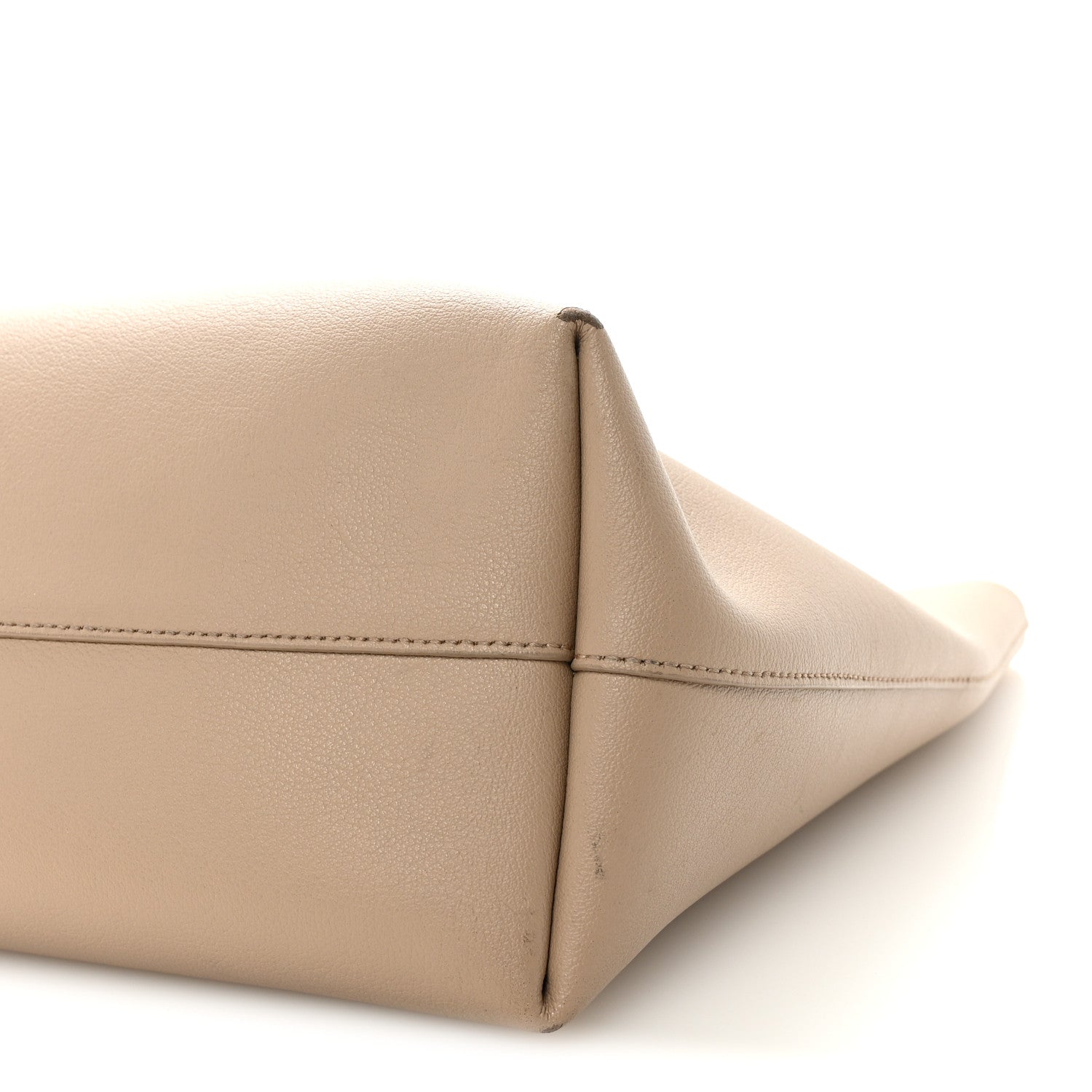 Calfskin Large Shopping Tote Dark Beige