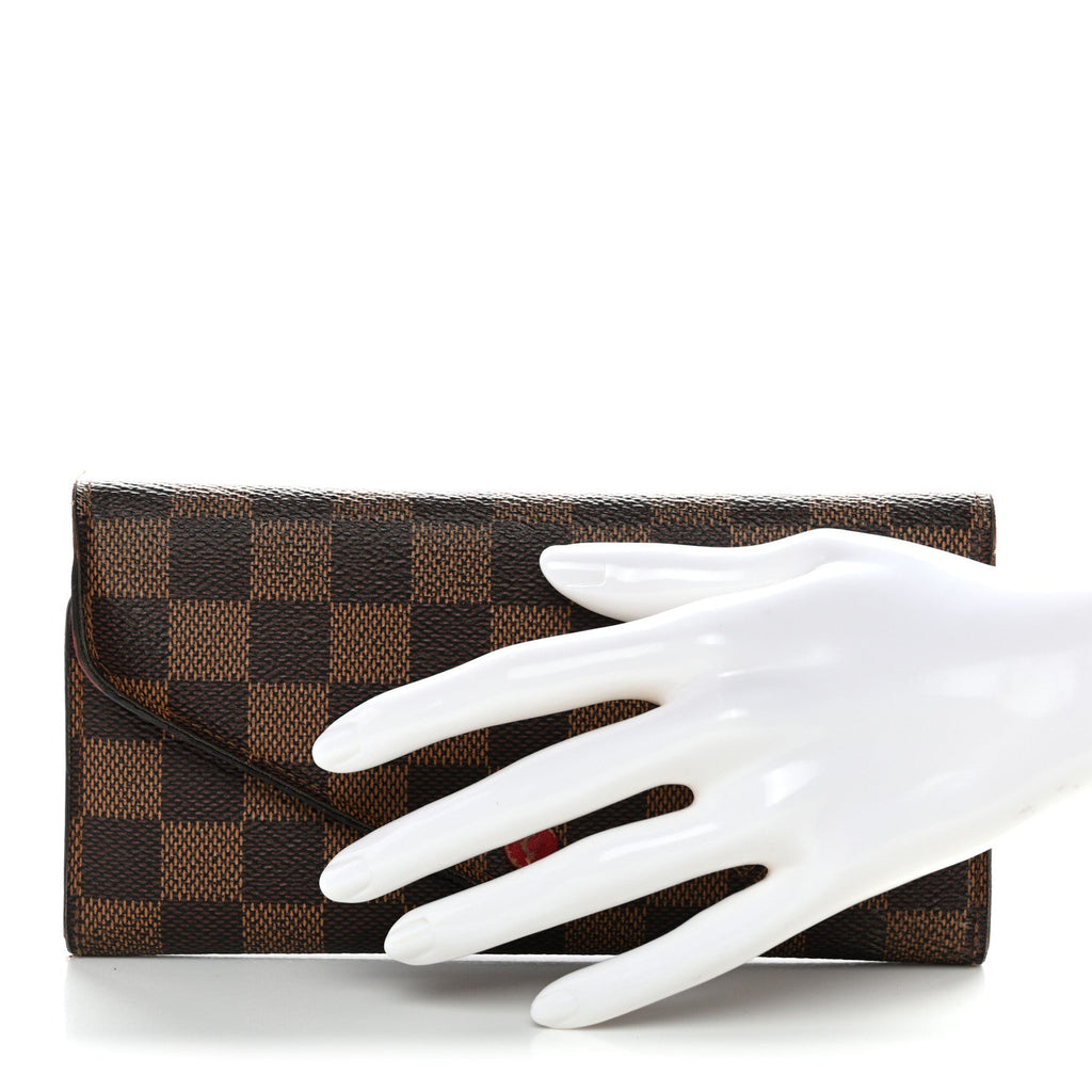 Damier Ebene Josephine Wallet Red