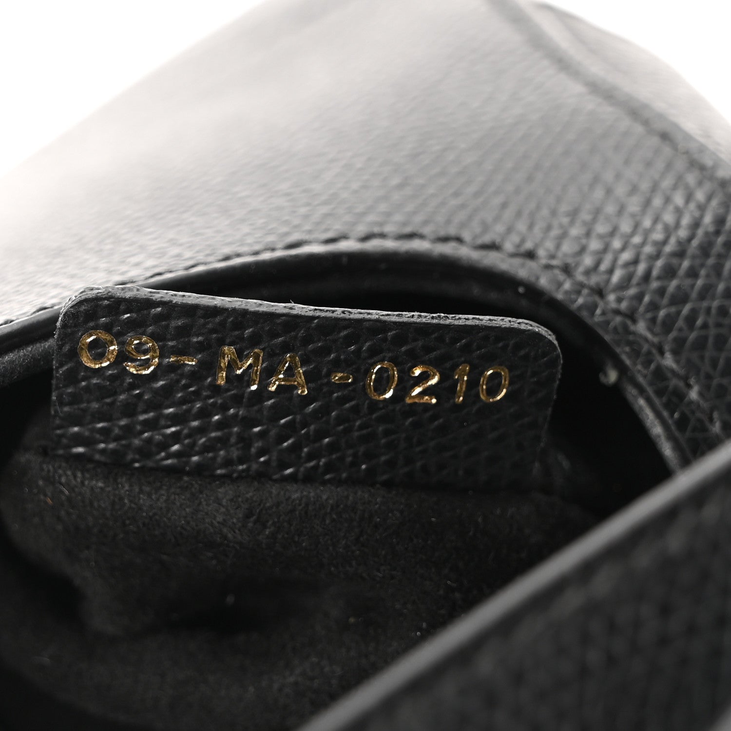 Grained Calfskin Mini Saddle Bag Black