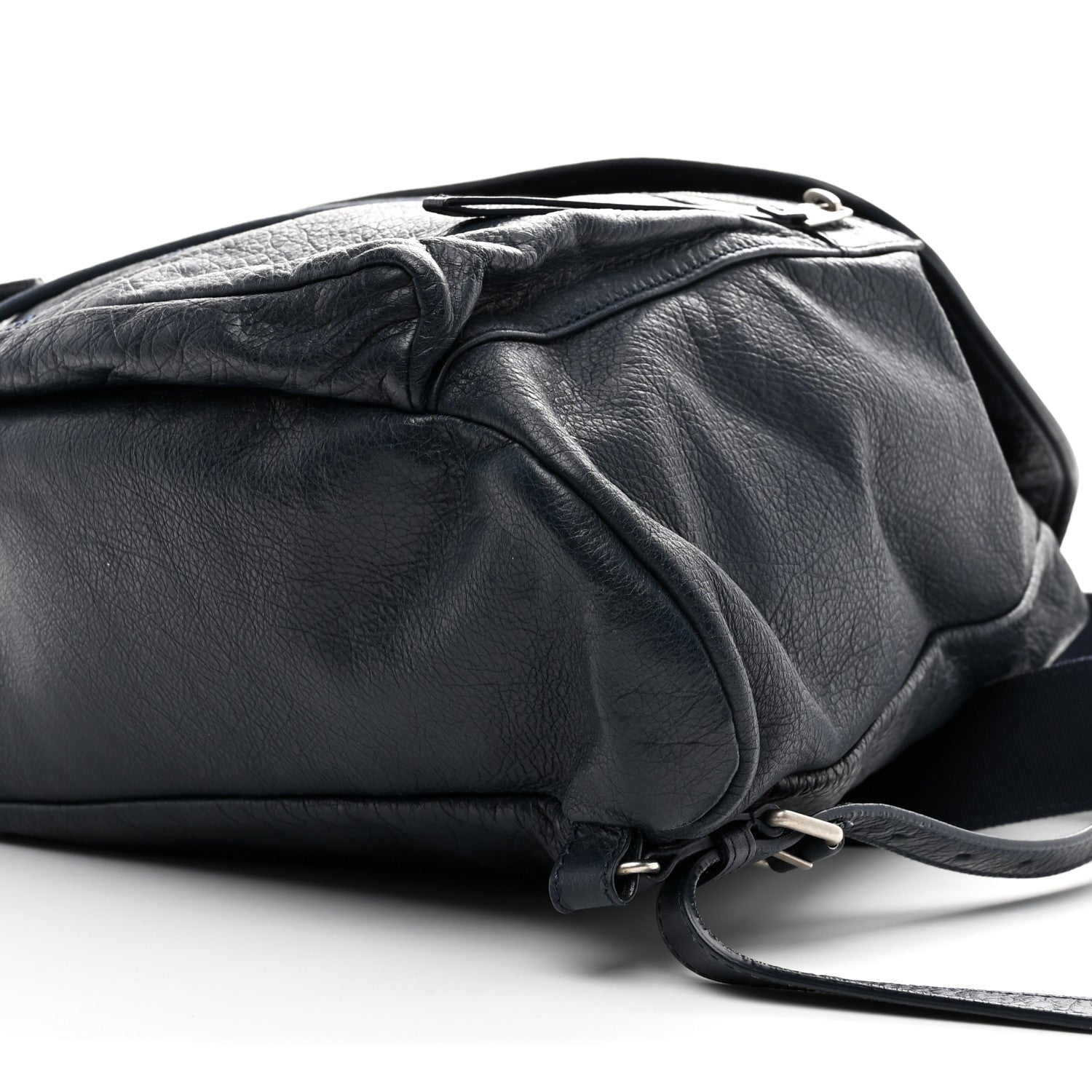 Agneau Giant 12 Silver Hardware S Traveler Backpack Bleu Obscur
