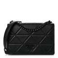 Nappa Triangle Stitched Spectrum Shoulder Bag Black