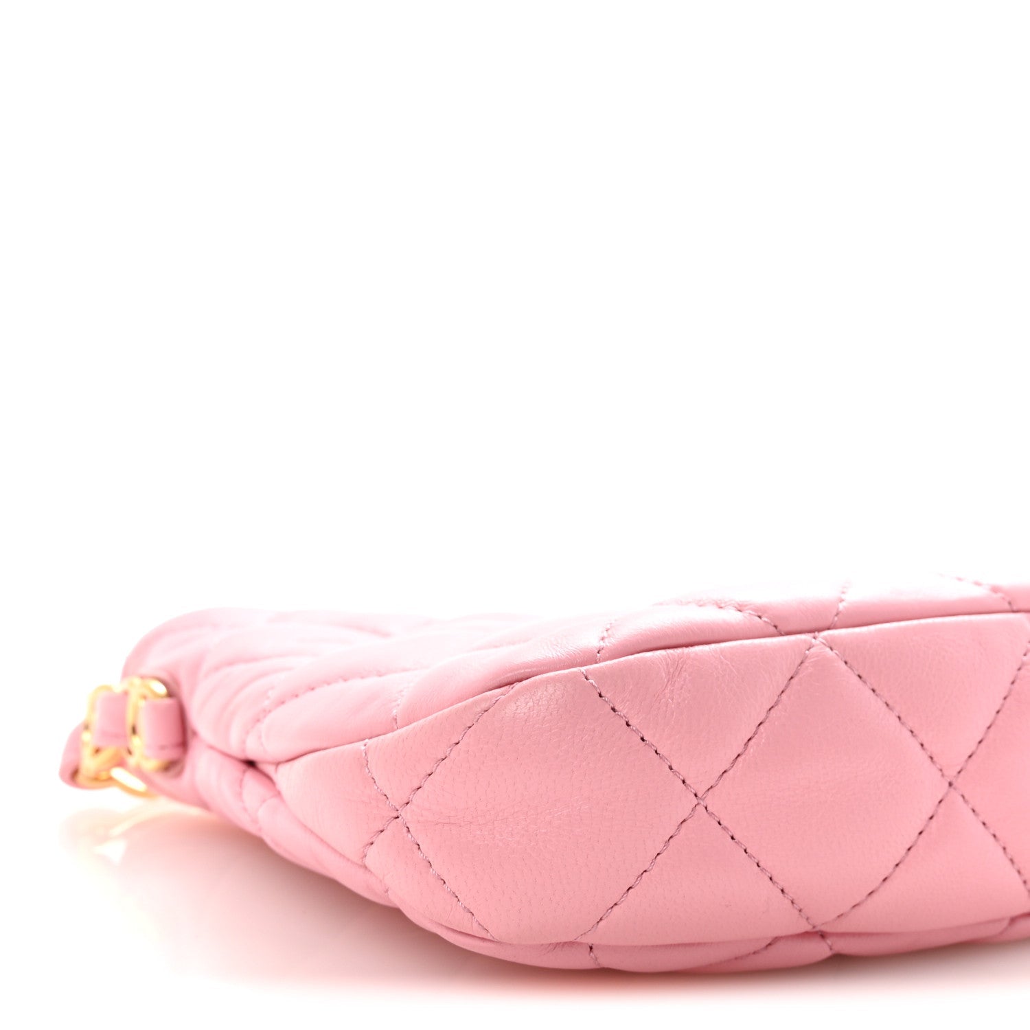 Lambskin Quilted CC Links Hobo Light Pink
