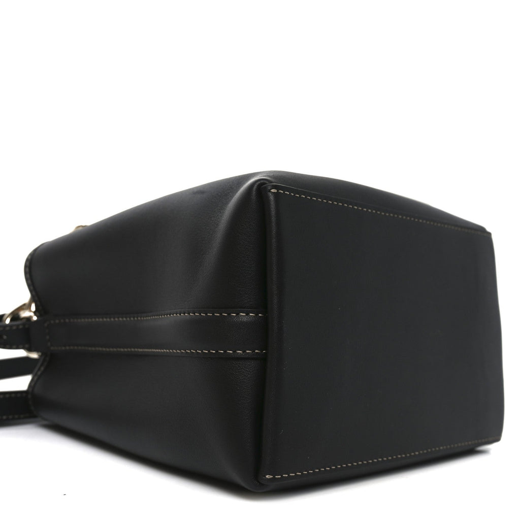 GG Calfskin Emblem Mini Bucket Bag Black