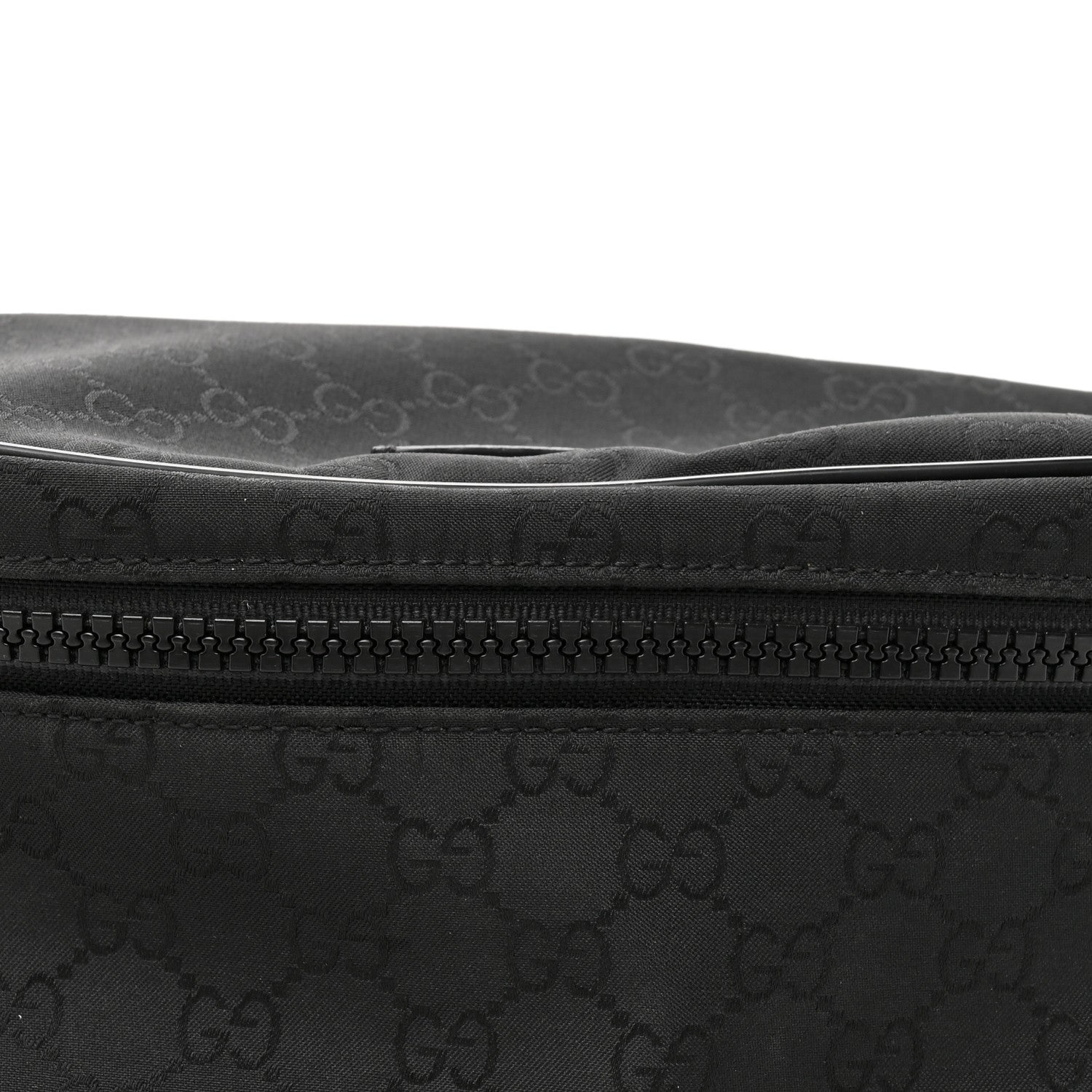 Nylon Monogram Fanny Pack Belt Bag Black