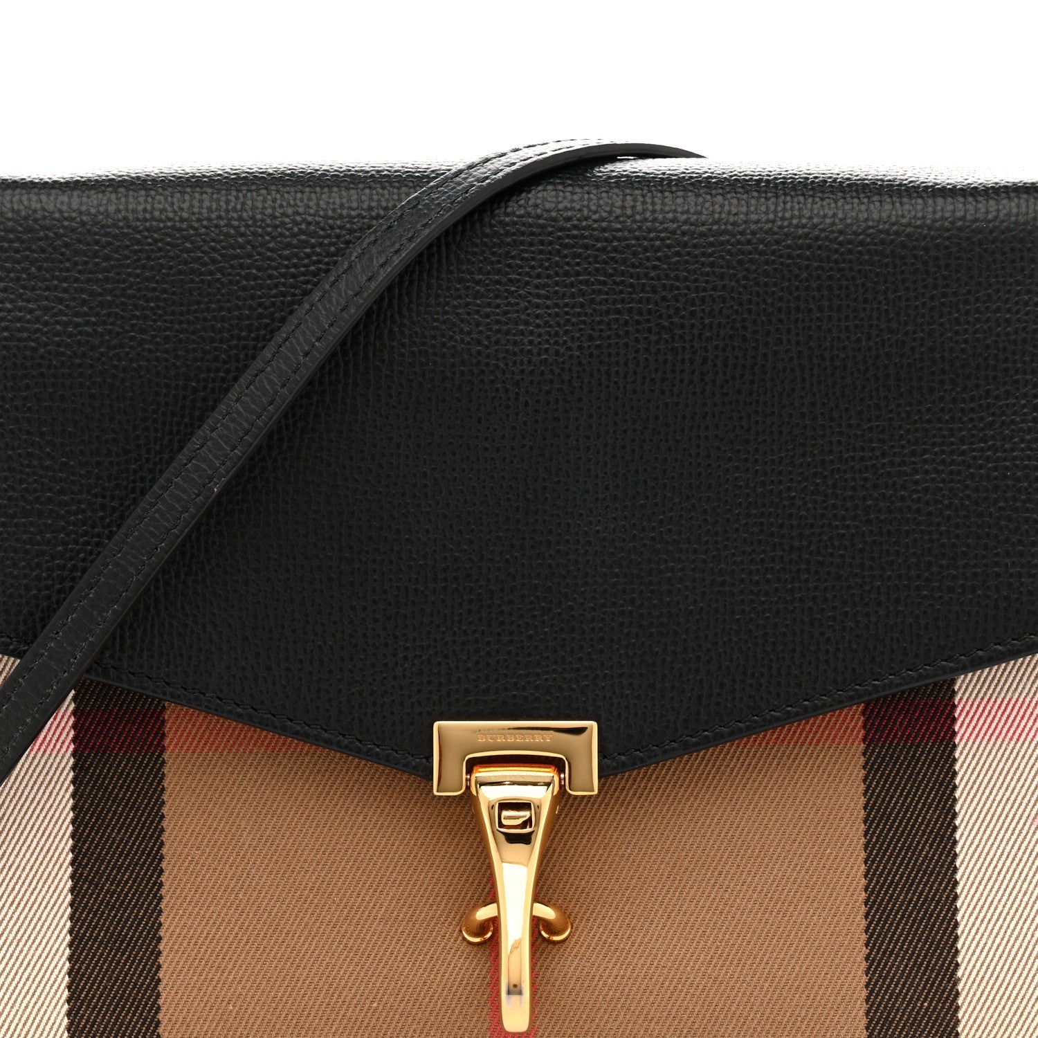Derby Calfskin House Check Baby Macken Crossbody Bag Black