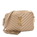 Calfskin Matelasse Monogram Lou Camera Bag Dark Beige