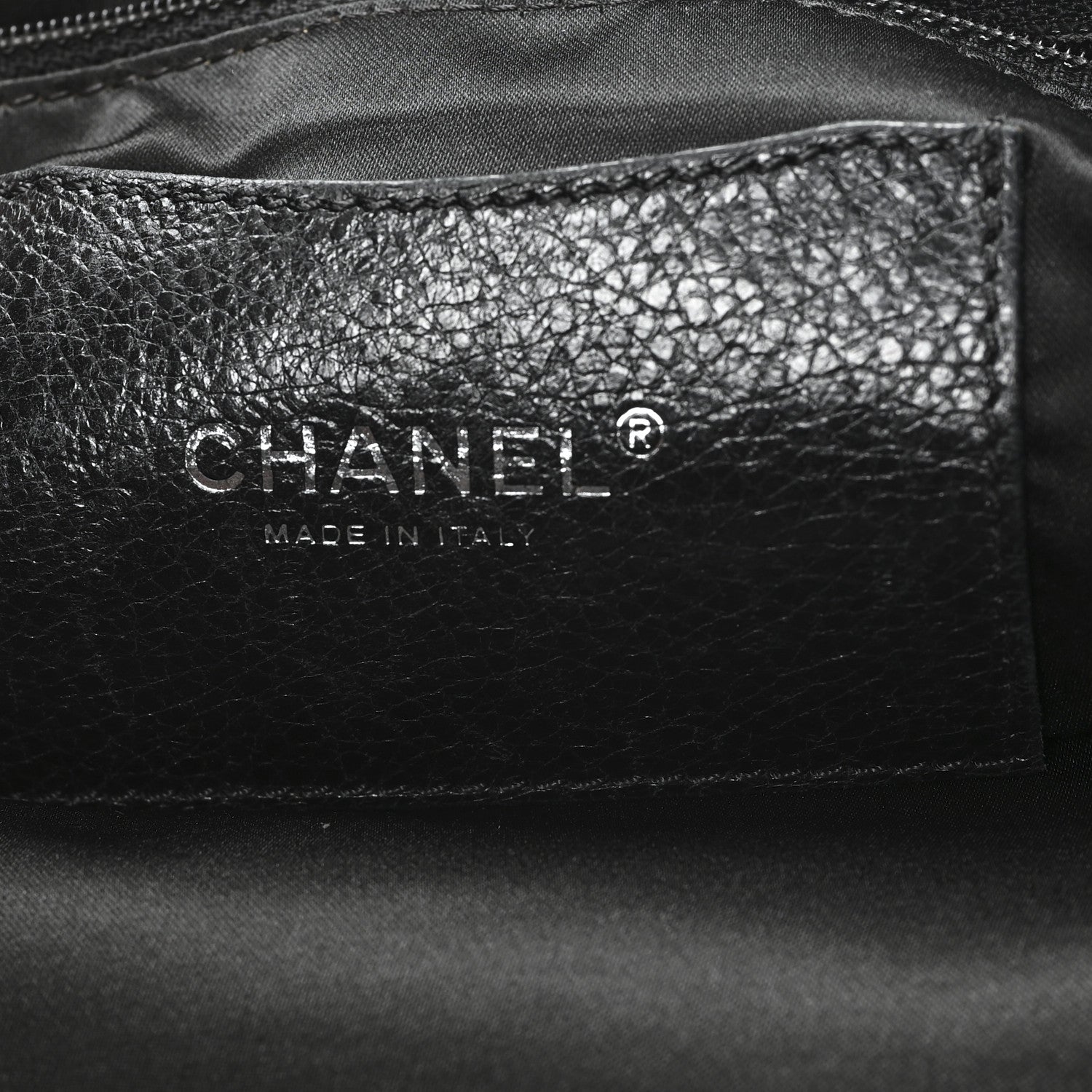 Glazed Calfskin Large On The Road Tote Black