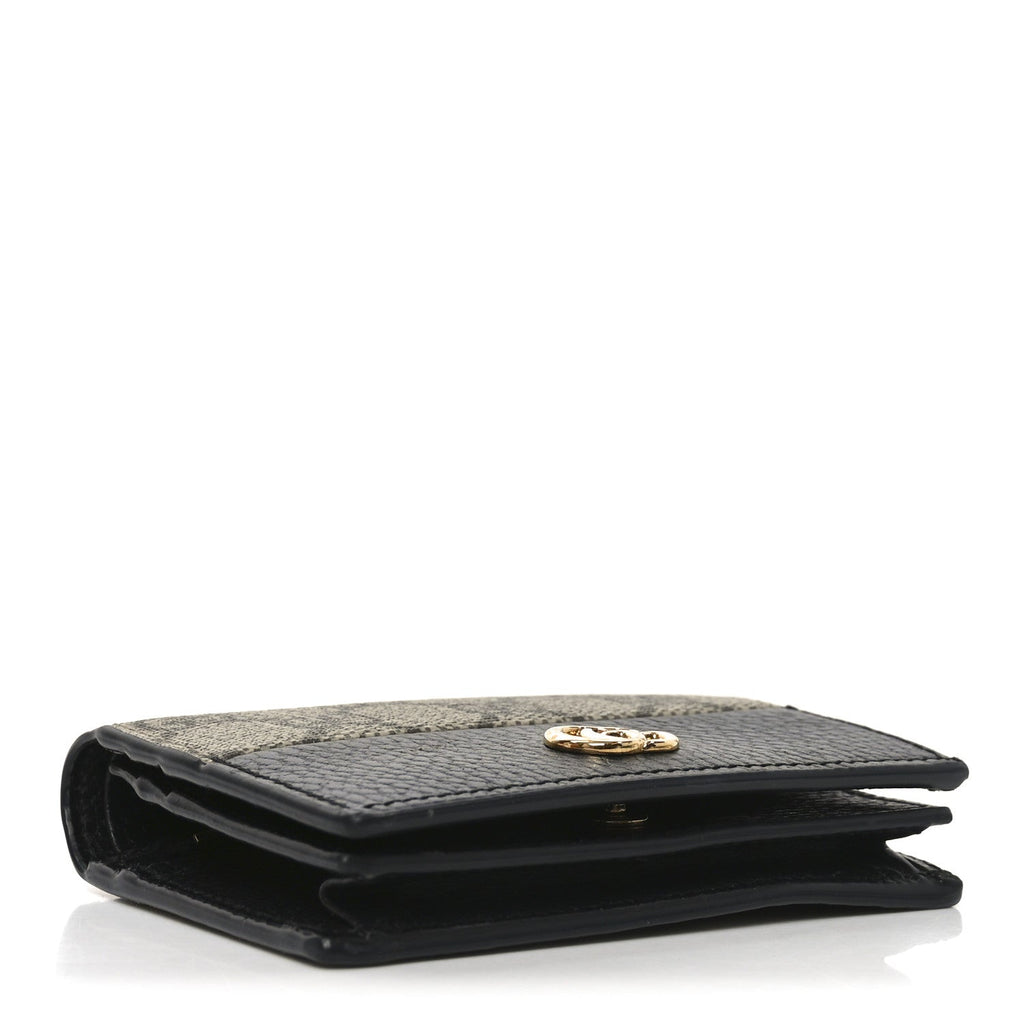 Dollar Calfskin GG Supreme Monogram GG Marmont  Case Black Beige Ebony
