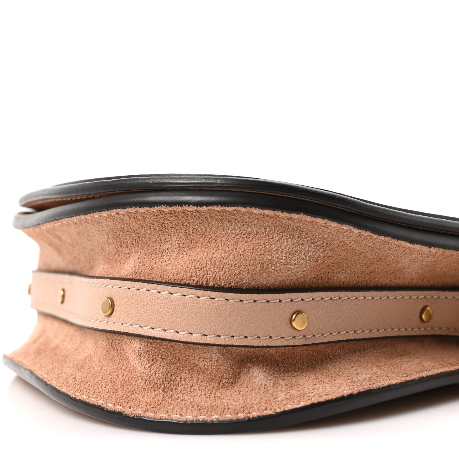 Calfskin Suede Small Nile Bracelet Bag Biscotti Beige
