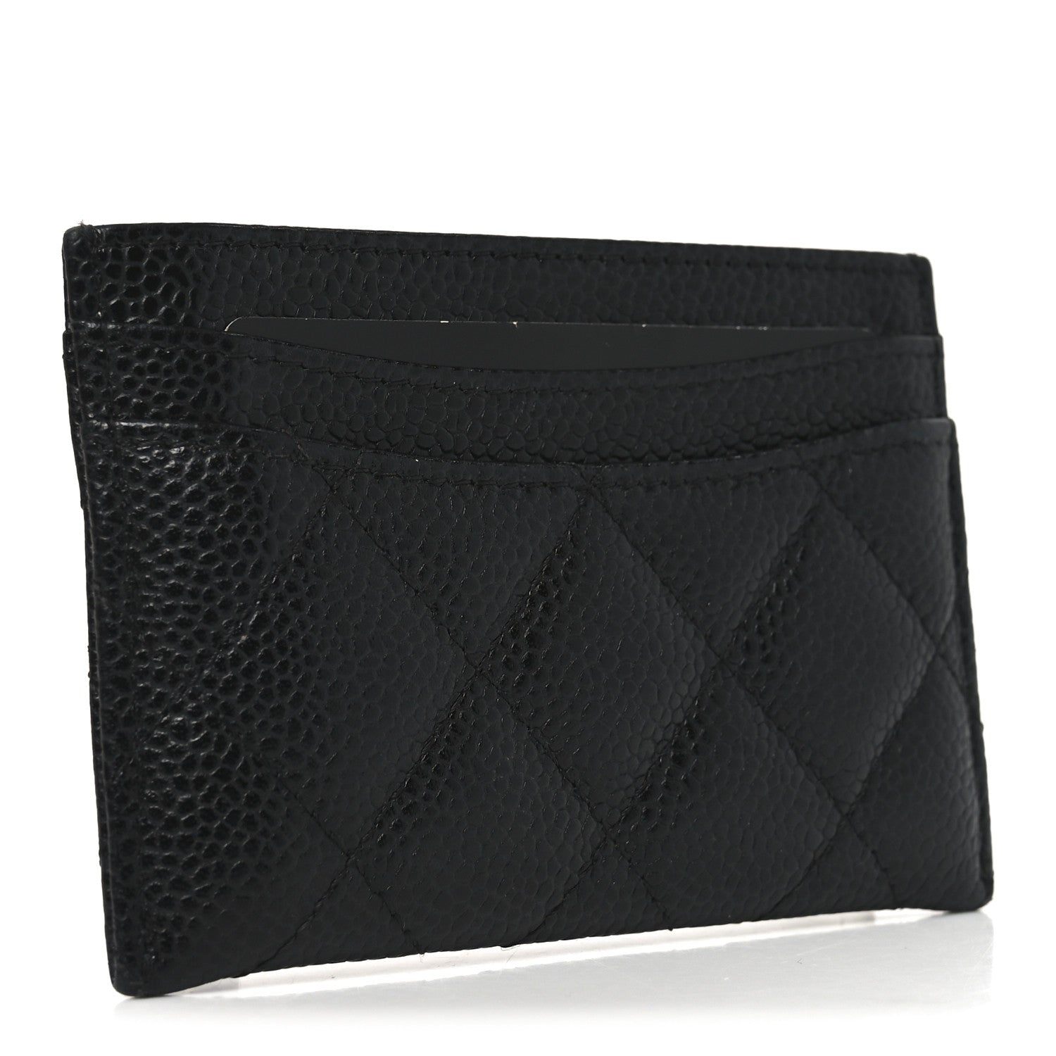 Caviar Quilted  Holder Black
