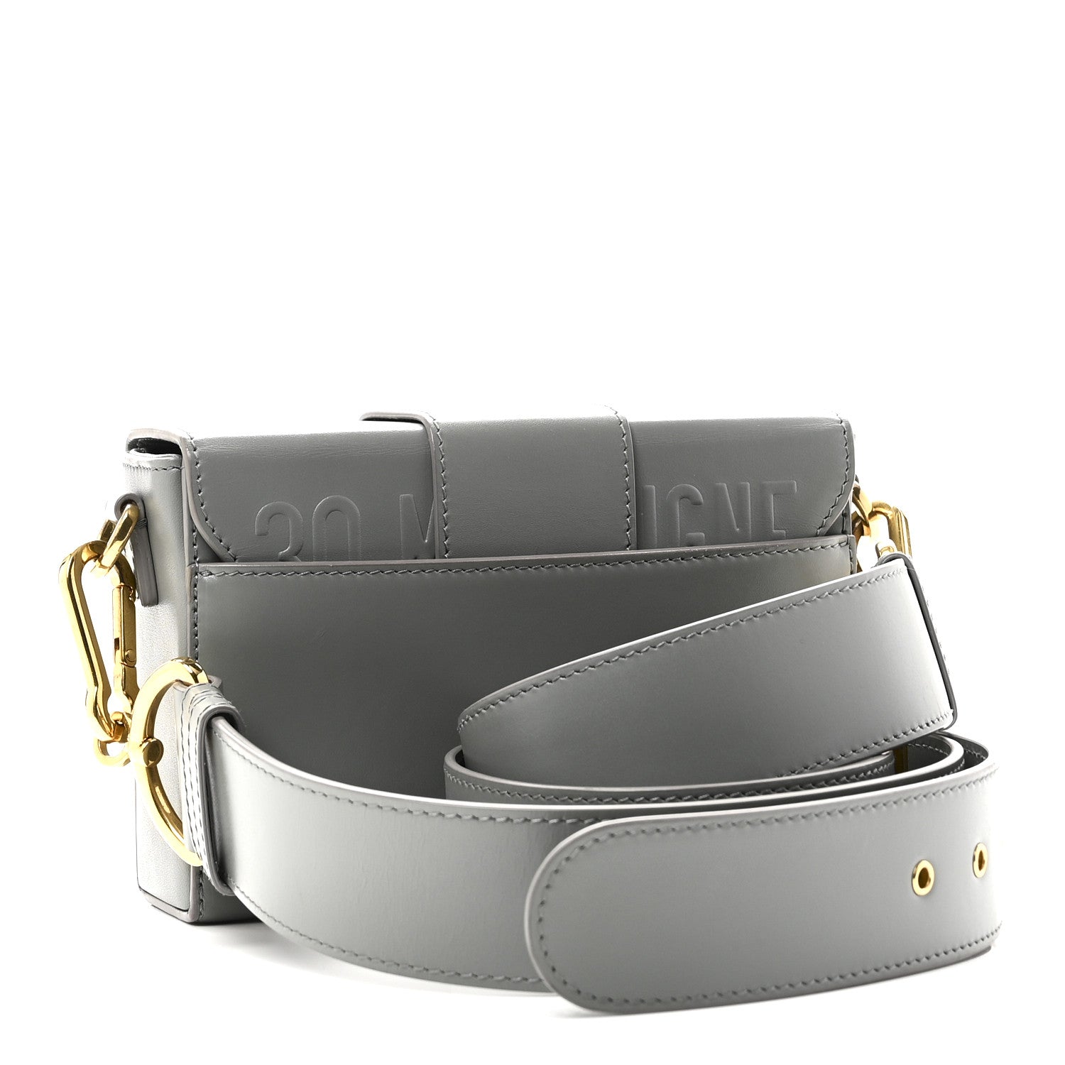 Box Calfskin 30 Montaigne Box Bag Gray