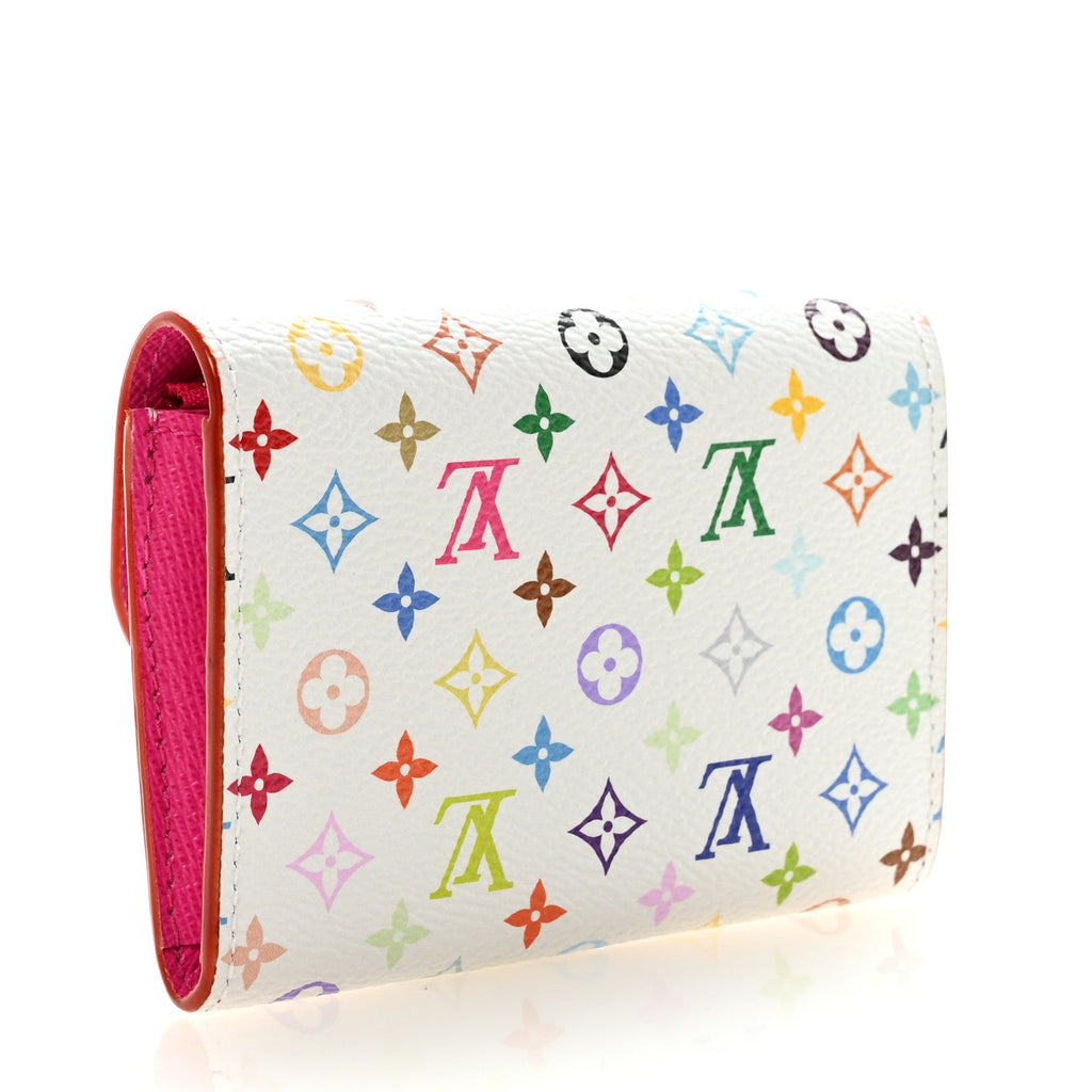 LV X TM Monogram Multicolor Rosalie Coin Purse White Kawaii Pink