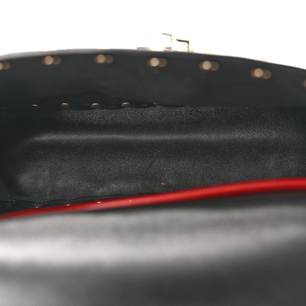 Nappa Small Rockstud Spike Shoulder Bag Black