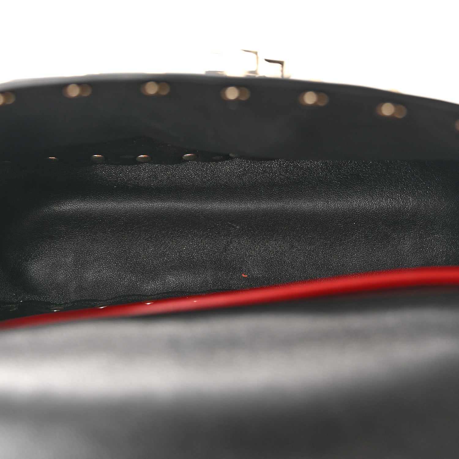 Nappa Small Rockstud Spike Shoulder Bag Black
