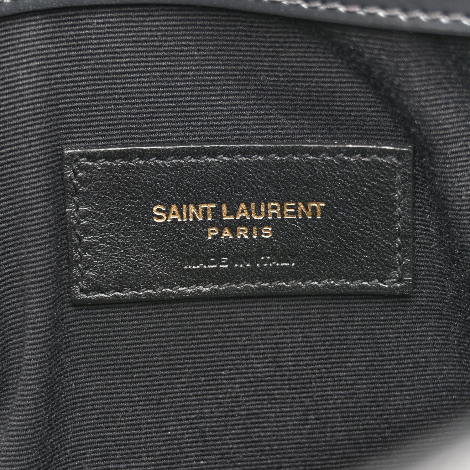 Smooth Shiny Calfskin Uptown Pouch Storm