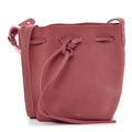 Suede Mini Mini Bucket Bag Blush