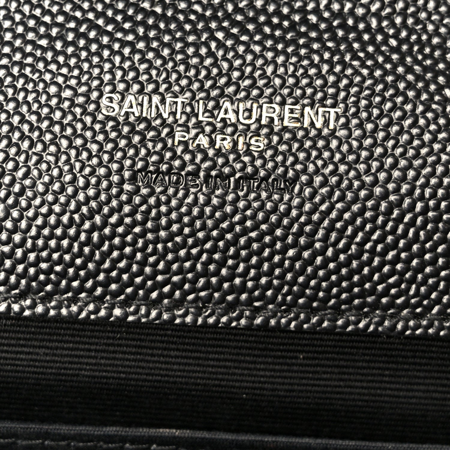 Grain De Poudre Matelasse Chevron Monogram Envelope Clutch Black