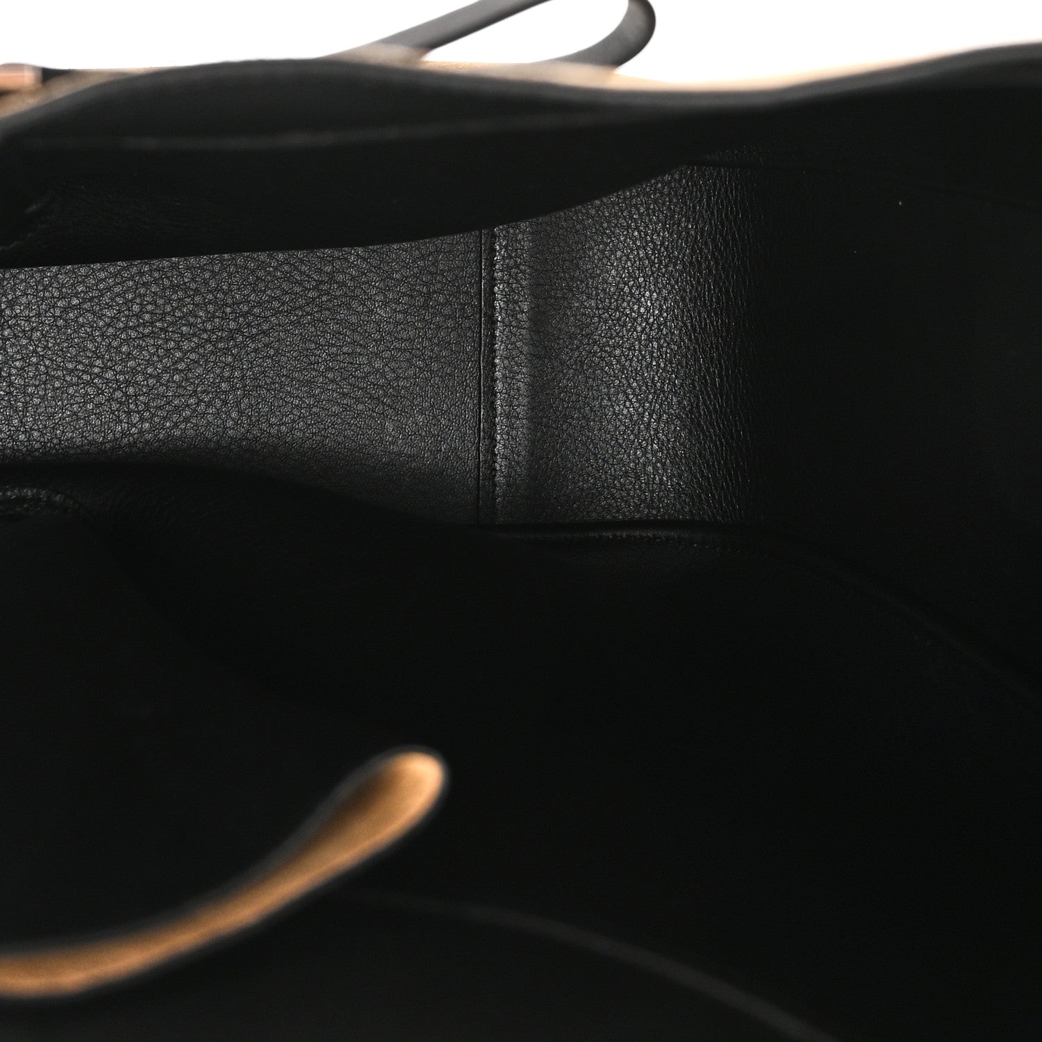 Calfskin Suede Hammock Shoulder Bag Oak Dark Gold Black