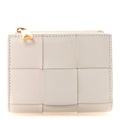 Nappa Maxi Intrecciato Bifold Zip Wallet White