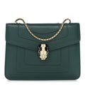Calfskin Small Serpenti Forever Snake Strap Crossbody Bag Emerald Green