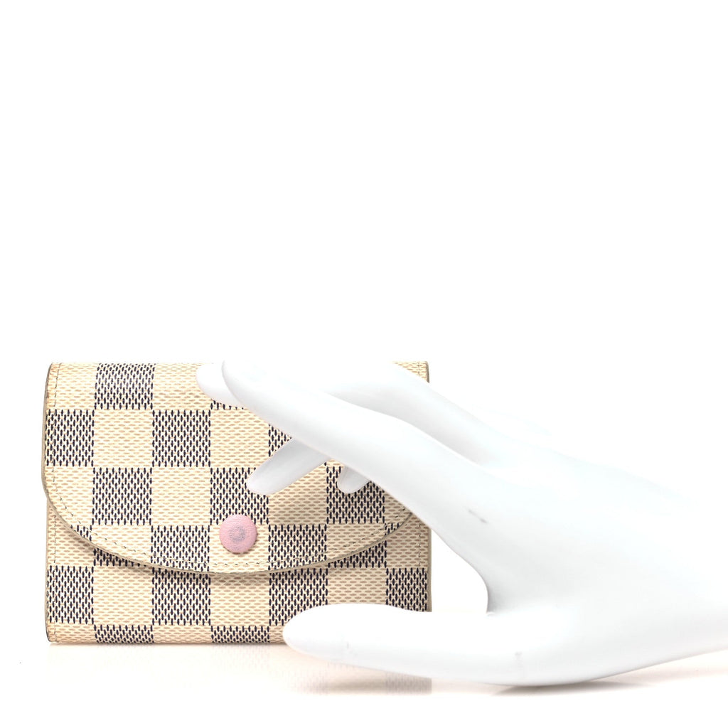 Damier Azur Rosalie Coin Purse Rose Ballerine