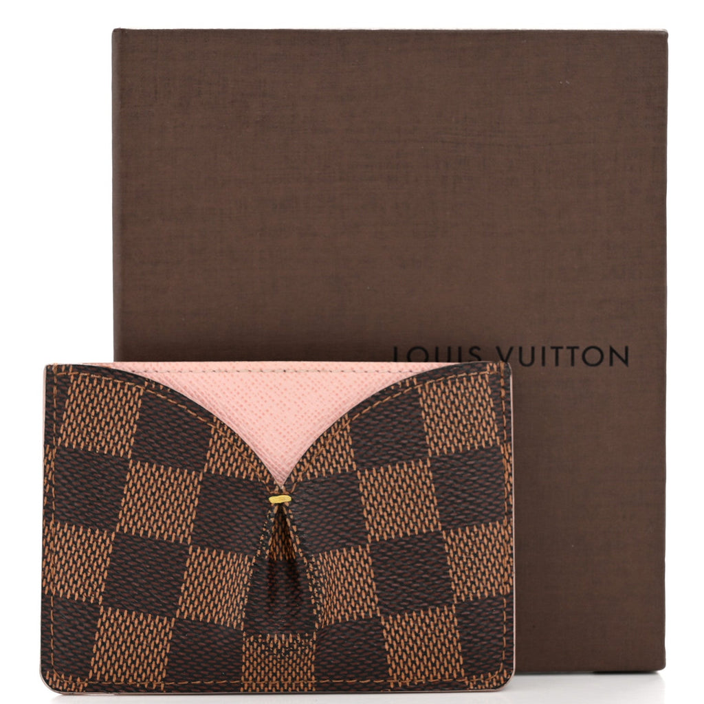 Damier Ebene Caissa  Holder Rose Ballerine