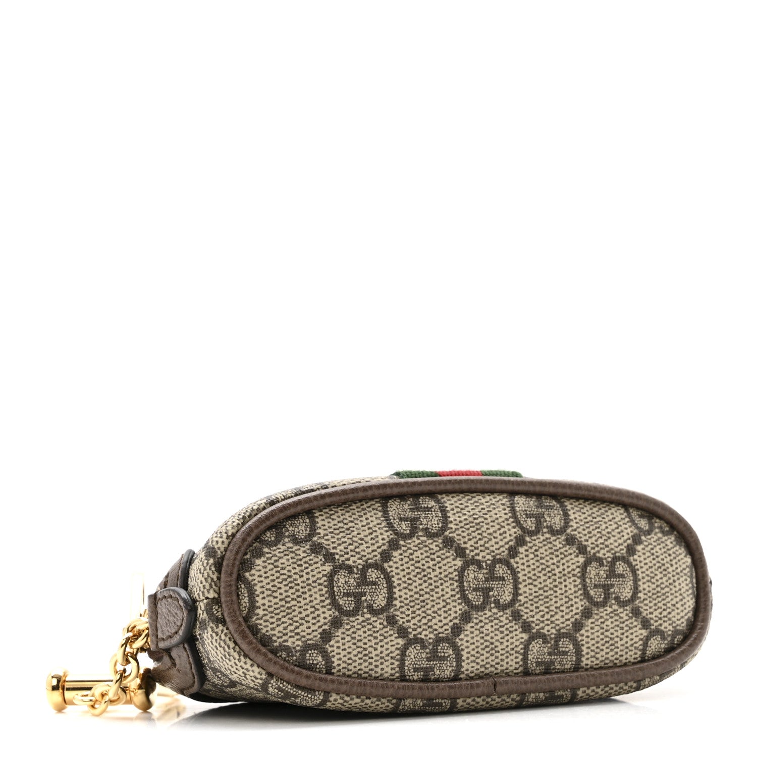 GG Supreme Monogram Web Ophidia Dome Key Pouch Beige New Acero