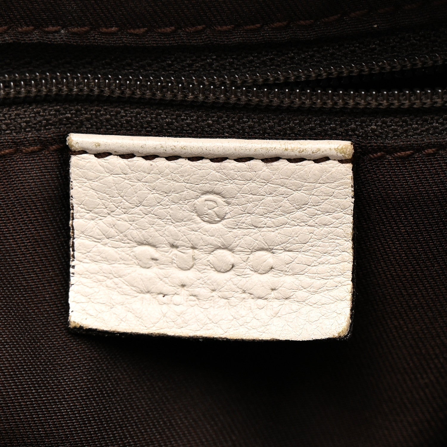 Monogram Medium D Gold Ring Hobo White