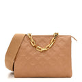 Lambskin Embossed Monogram Coussin PM Camel