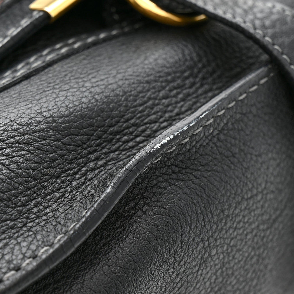 Calfskin Medium Marcie Satchel Black