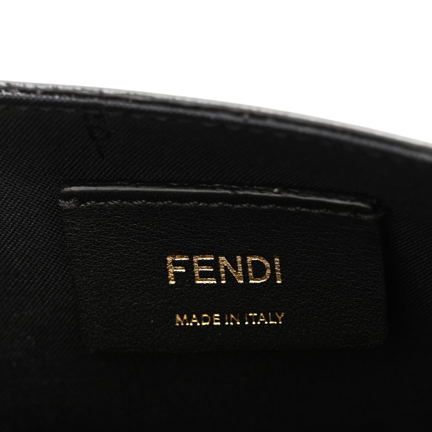 Vitello Liberty F is Fendi Bi-Color FF 1974 Embossed Envelope Belt Bag Maya Black