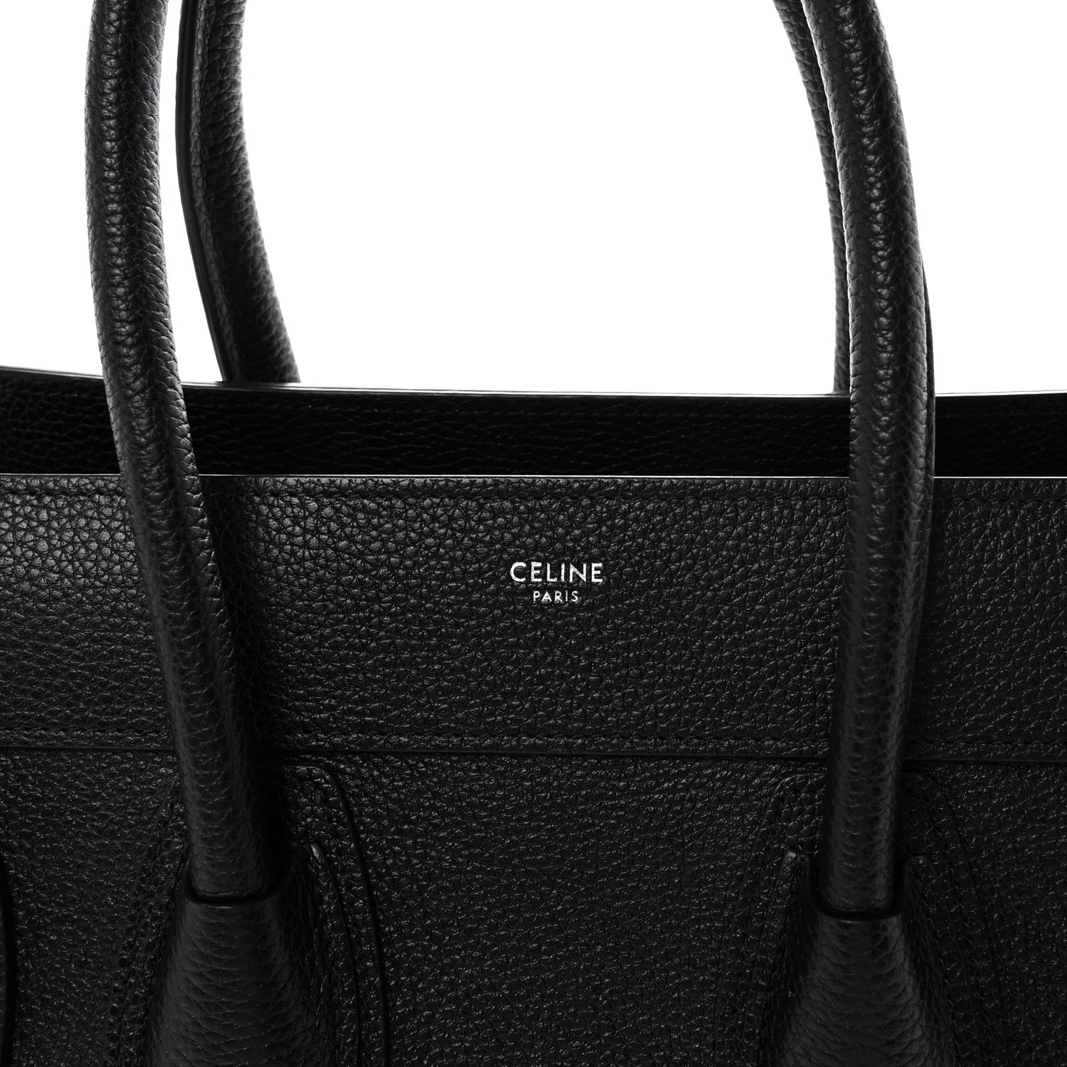 Drummed Calfskin Micro Luggage Black