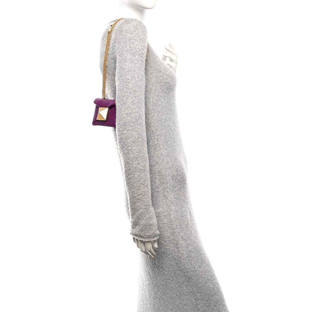 Nappa Micro One Stud Chain Bag Prune