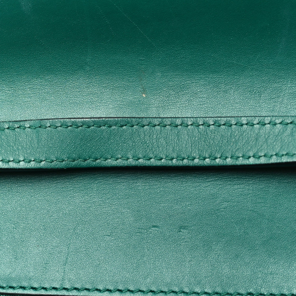 Calfskin Snakeskin Small Lilith Top Handle Bag Green