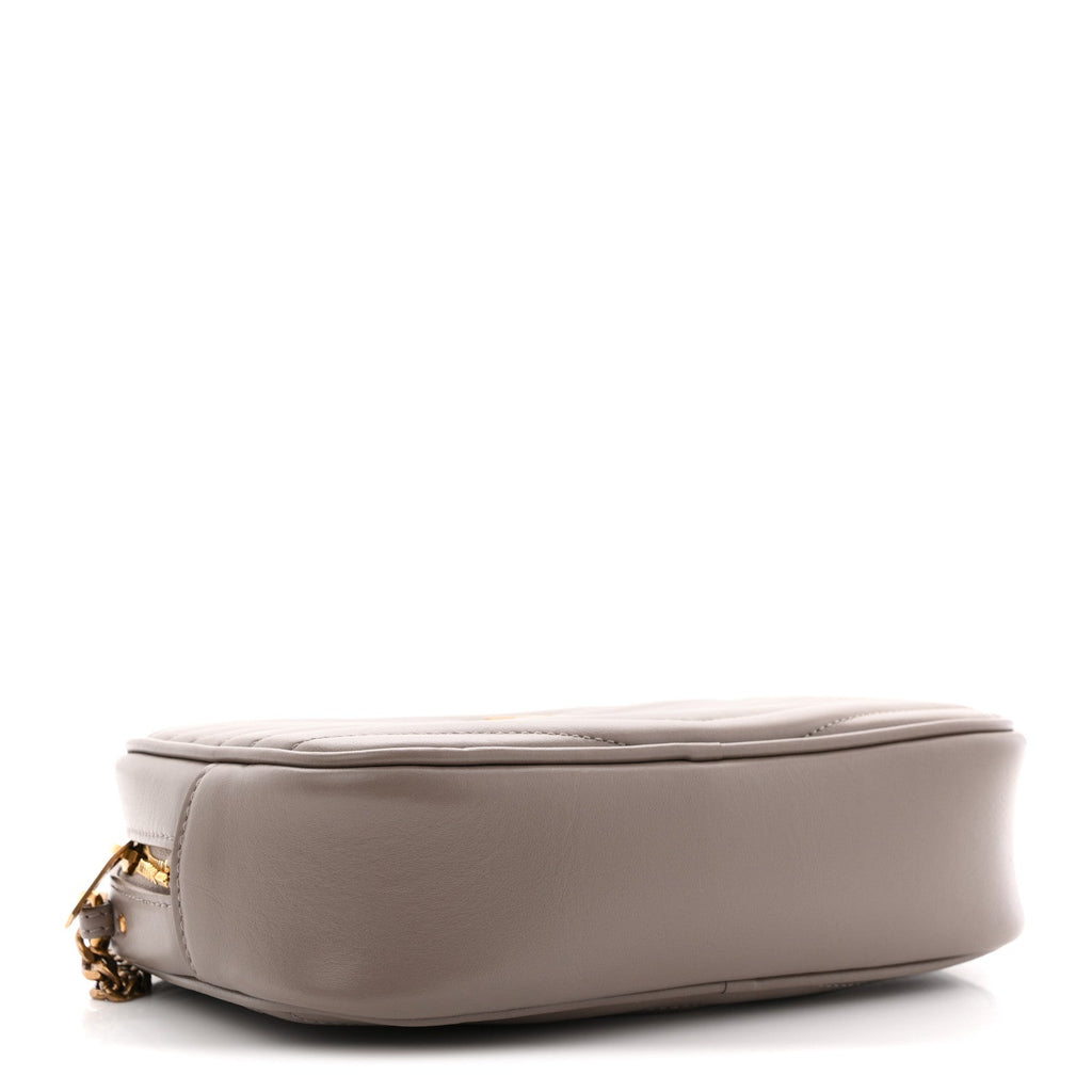 Calfskin Matelasse Monogram Mini Lou Camera Bag Taupe