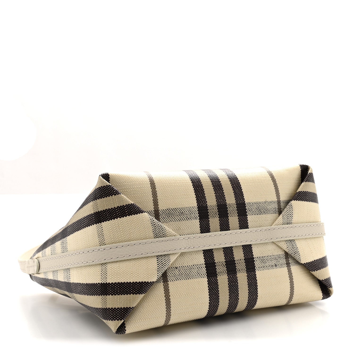 Coated Canvas Vintage Check Calfskin Mini Highlands Shoulder Bag Light Beige