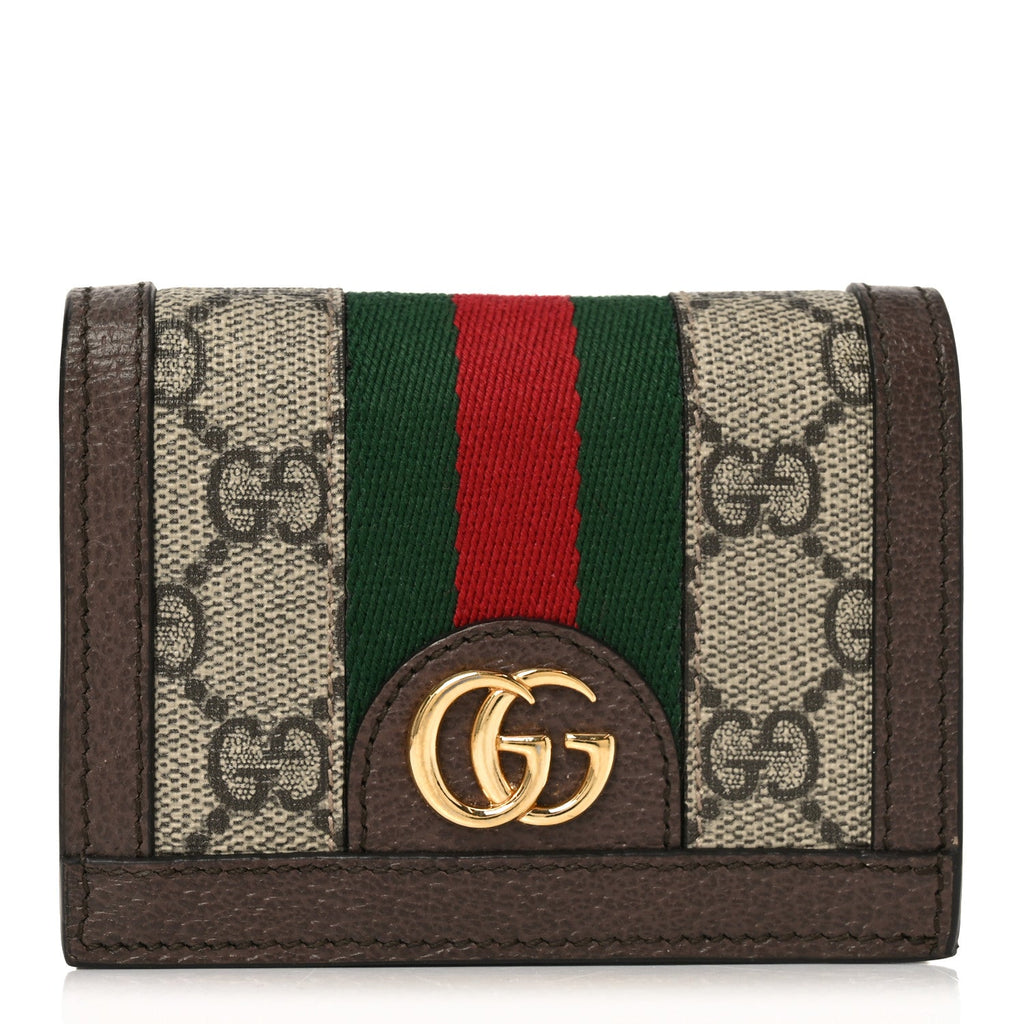 GG Supreme Monogram Web Ophidia  Case Beige New Acero