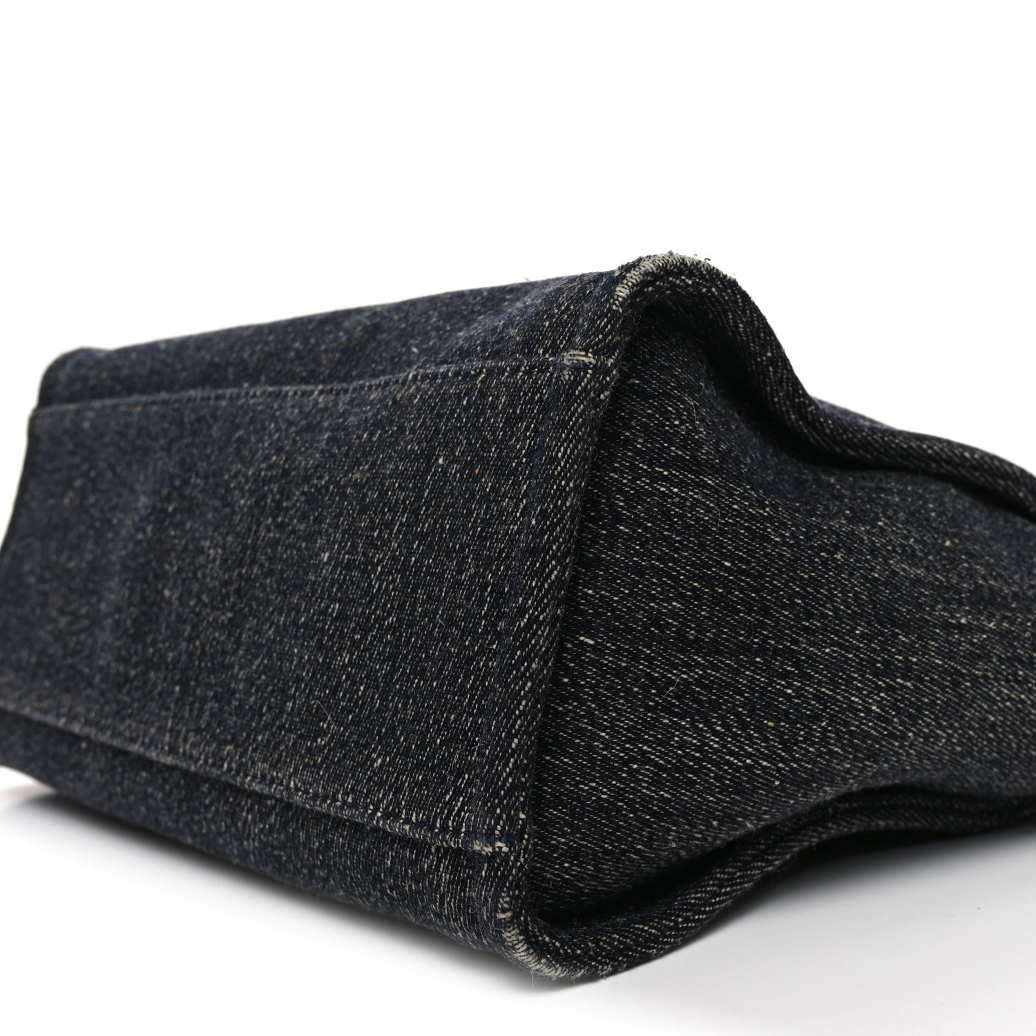 Denim Small Deauville Tote Dark Blue White