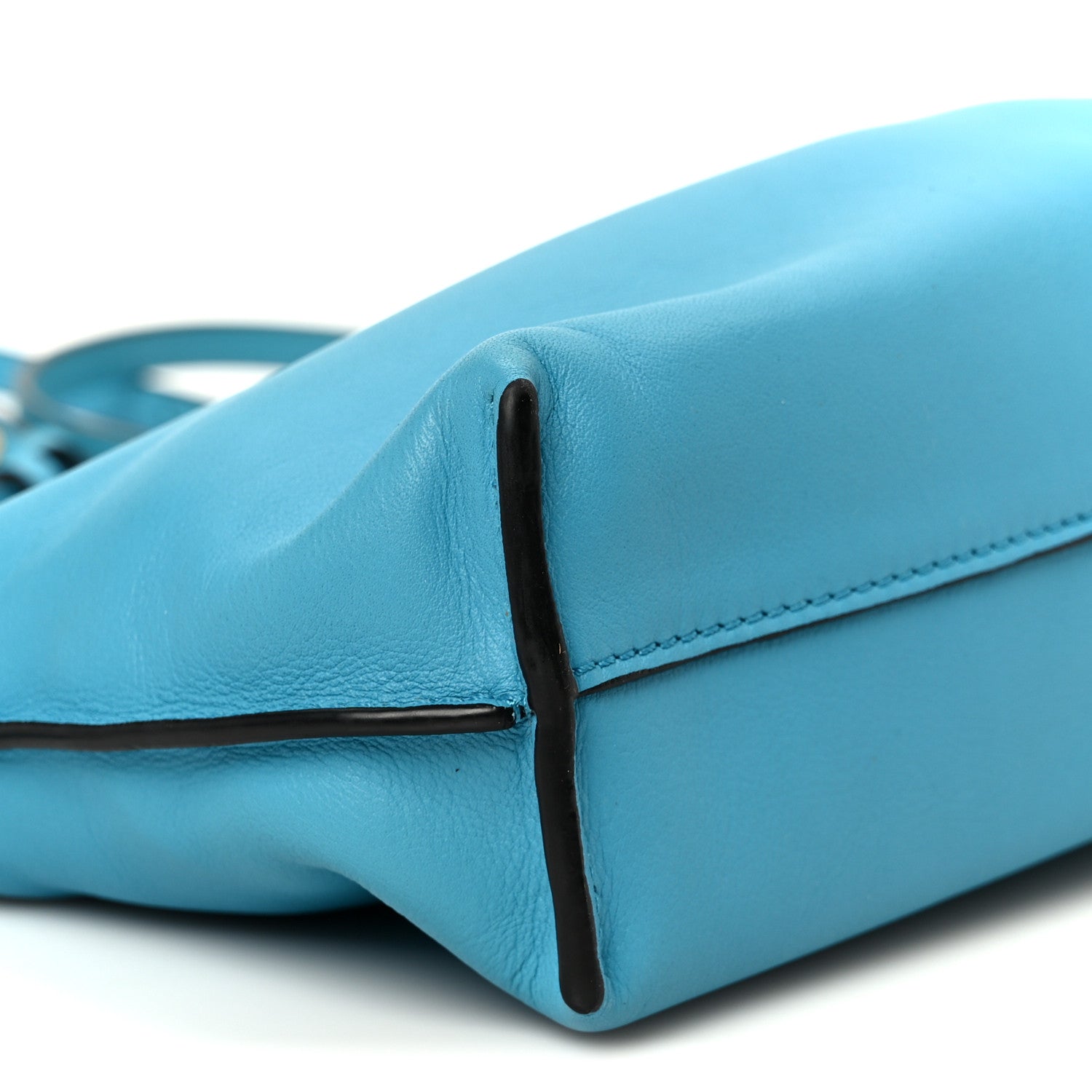 Nappa Flamenco Mini Knot Bag Turquoise
