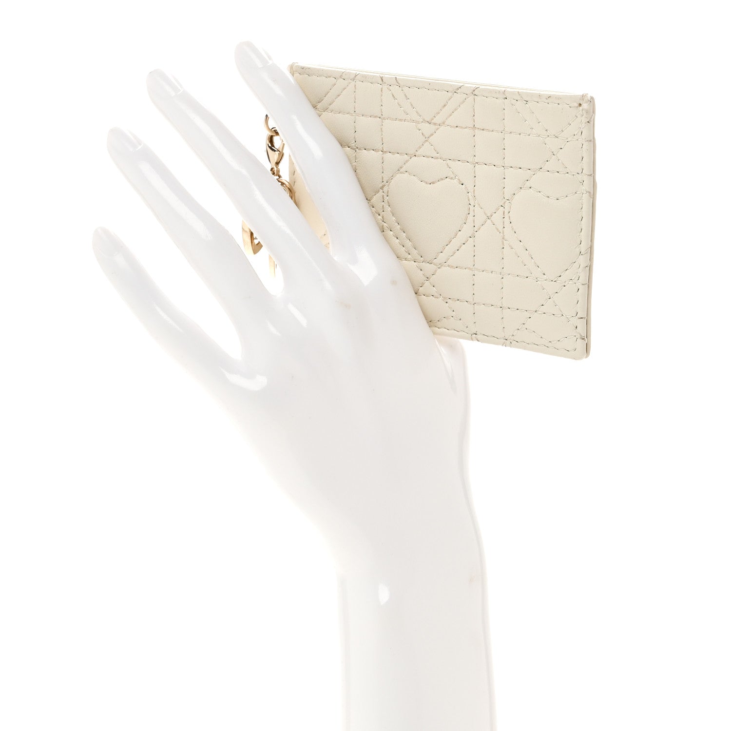 Lambskin Cannage DiorAmour Lady Dior  Holder White