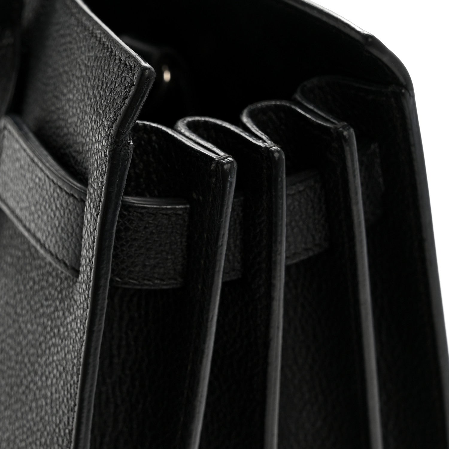 Grained Calfskin Baby Sac De Jour Black