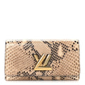 Snakeskin Twist Wallet Brown