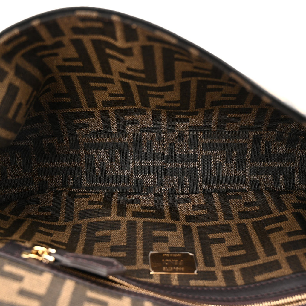 Fabric Jacquard FF 1974 Medium Baguette Tobacco Moro Black