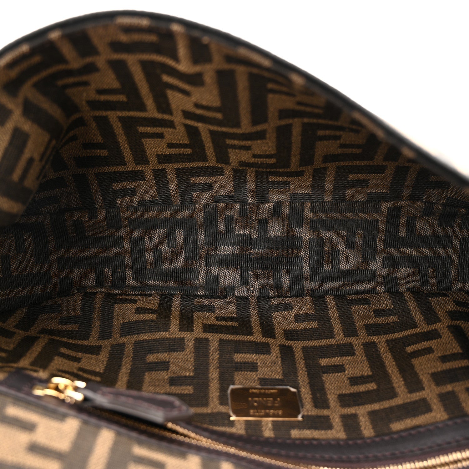 Fabric Jacquard FF 1974 Medium Baguette Tobacco Moro Black